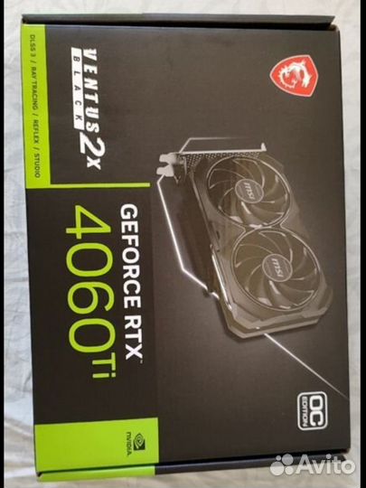 Видеокарта MSI rtx 4060 ti ventus 2x oc