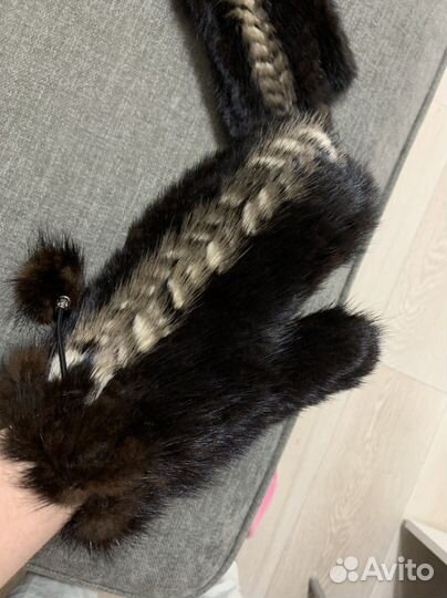 Варежки женские норковые