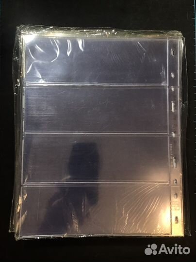 Листы для банкнот leuchtturm, новые, на 4 ячейки