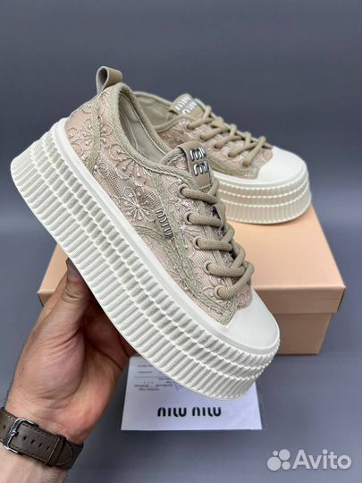 Кеды Miu Miu на платформе