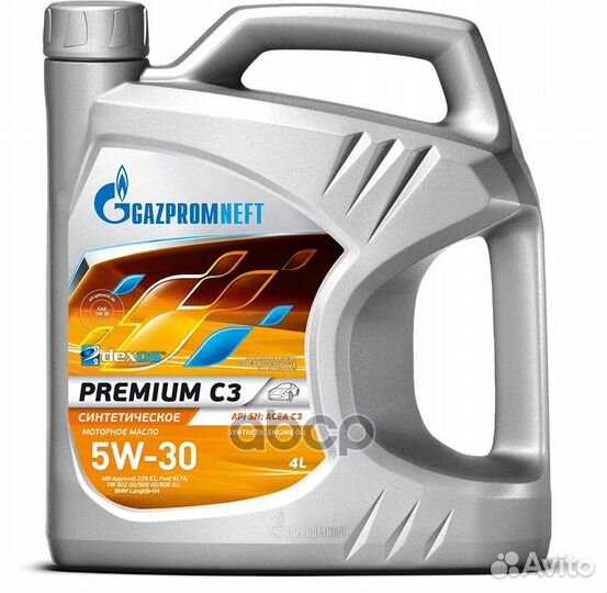Масло Gazpromneft Premium C3 5W-30 4л, API SN G