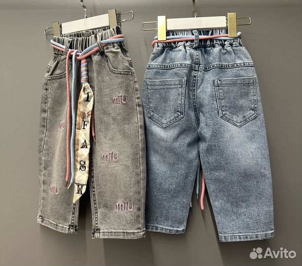 Модные джинсы для девочки, 74-104