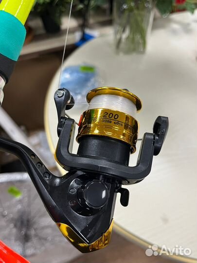 Удочка для рыбалки в сборе телескопическая, спиннинг поплавочная 210 см