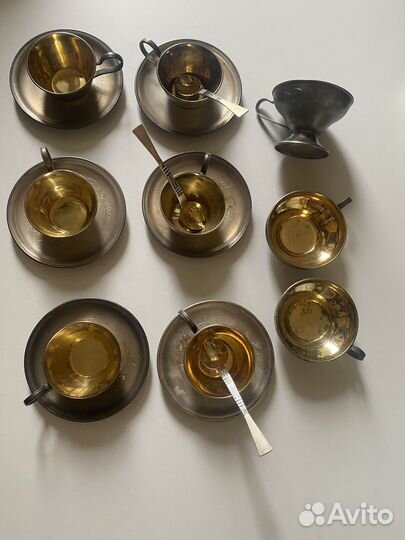 Кофейные пары из мельхиора