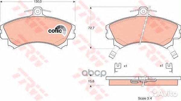 К-т дисков. тормоз. колодок GDB1317 TRW