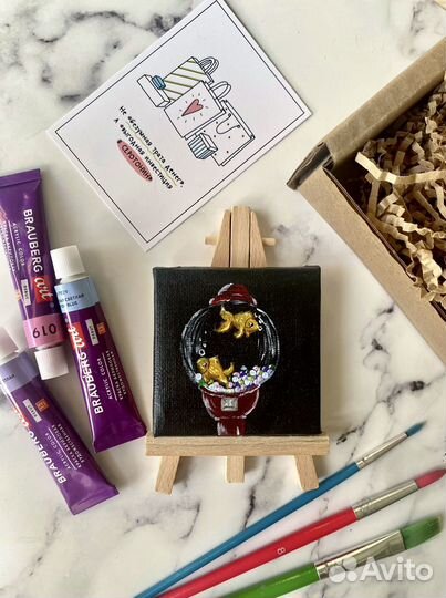 Картины на мини холсте