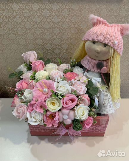 Букет из мыльных роз