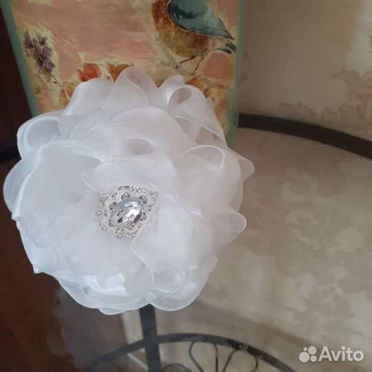 Банты для волос белые