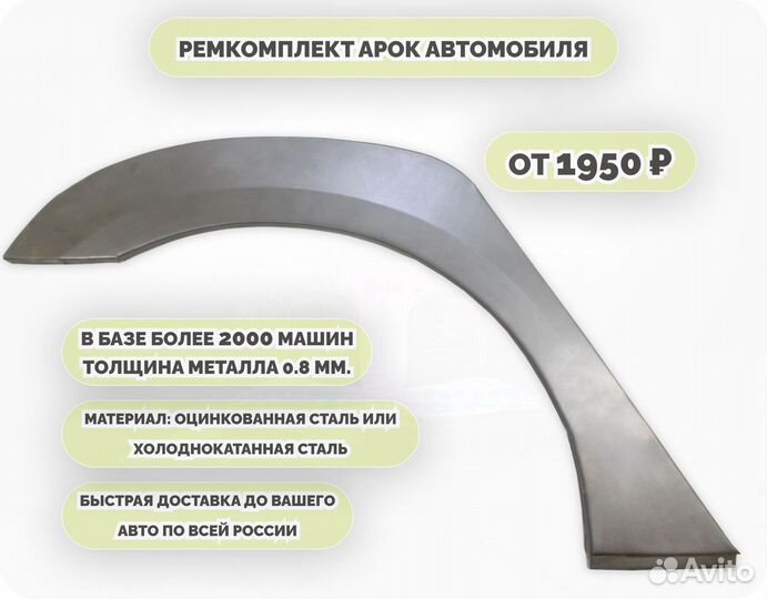 Ремонтные арки (ремкомплект) на автомобиль