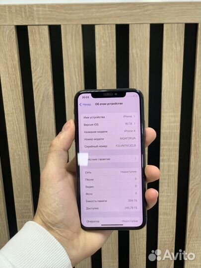 iPhone X, 256 ГБ