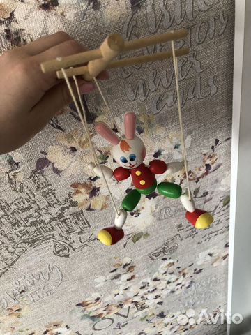 Игрушка детская заяц-марионетка
