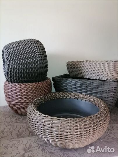 Кашпо из полиротанга