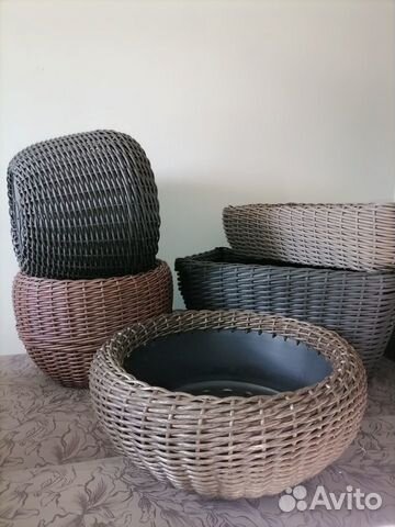 Кашпо из полиротанга