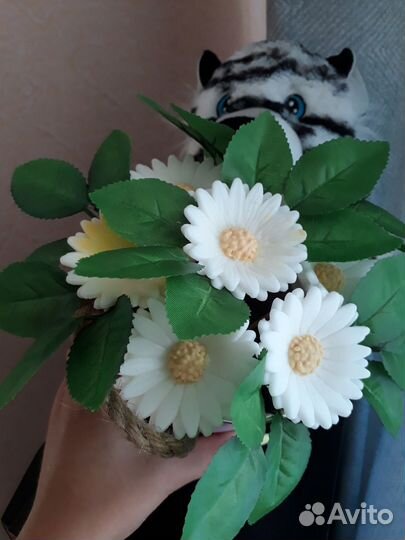 Мыльный букет ромашек