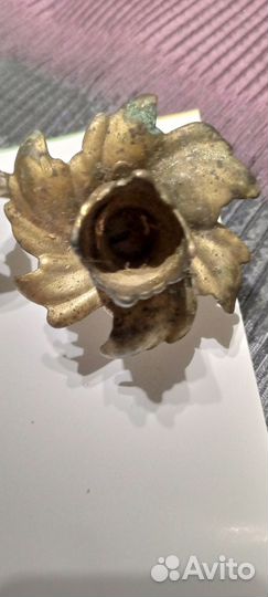 Старинный бронзовый подсвечник