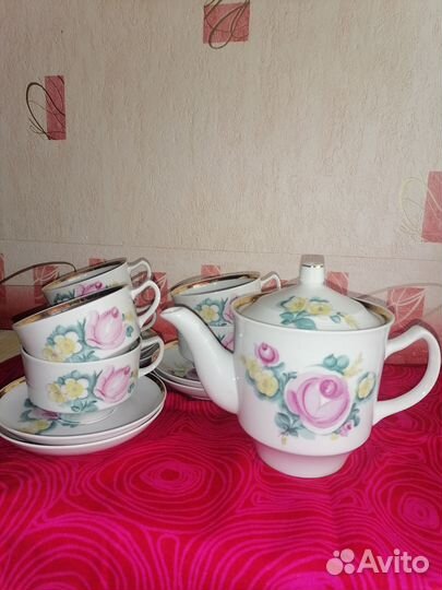 Чайный сервиз Дулево розы