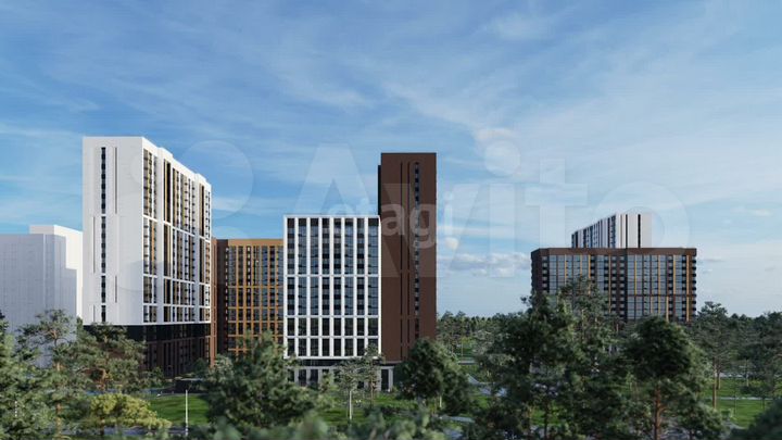 2-к. квартира, 66,8 м², 1/22 эт.