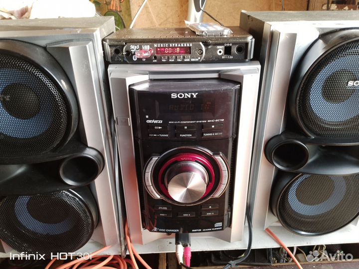 Музыкальный центр sony, с bluetooth, usb модулем