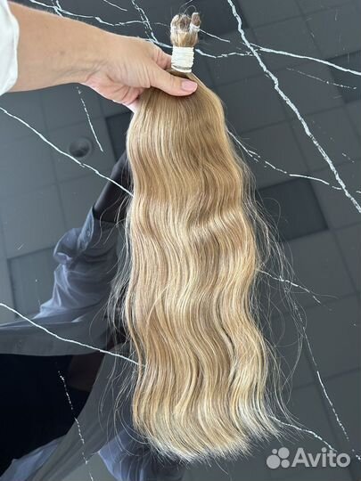 48см 90гр Детские волосы блонд шелк наращивание