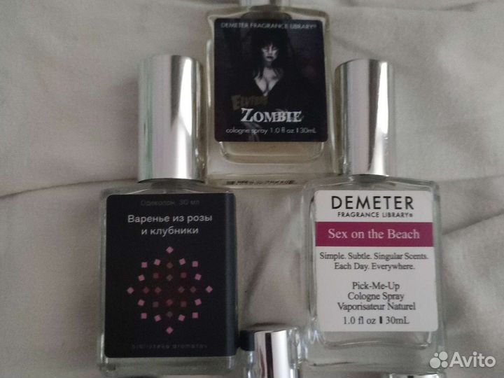 Духи demeter, лунная дорожка, детская присыпка