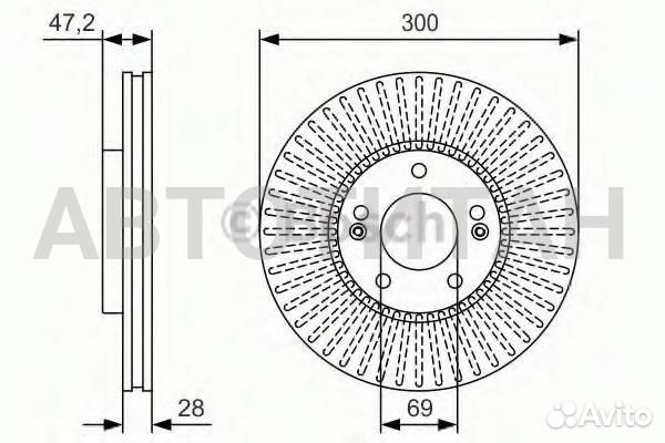 Тормозные диски hyundai/ KIA bosch