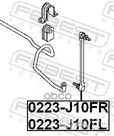 Тяга стабилизатора передняя левая (nissan qashq