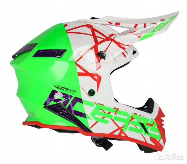 Кроссовый шлем acerbis X-track 22-06, Green/White