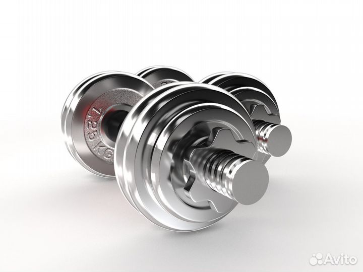 Набор гантелей UnixFit в кейсе 15kg