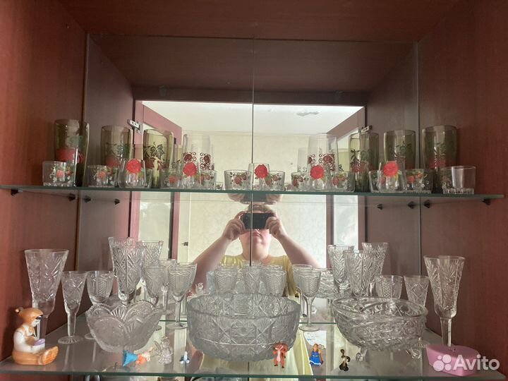 Набор хрустальной и стеклянной посуды