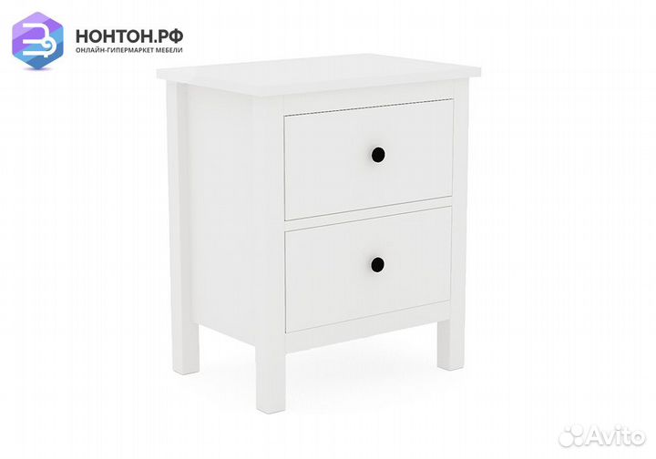Тумба с 2-мя ящиками khimki белая