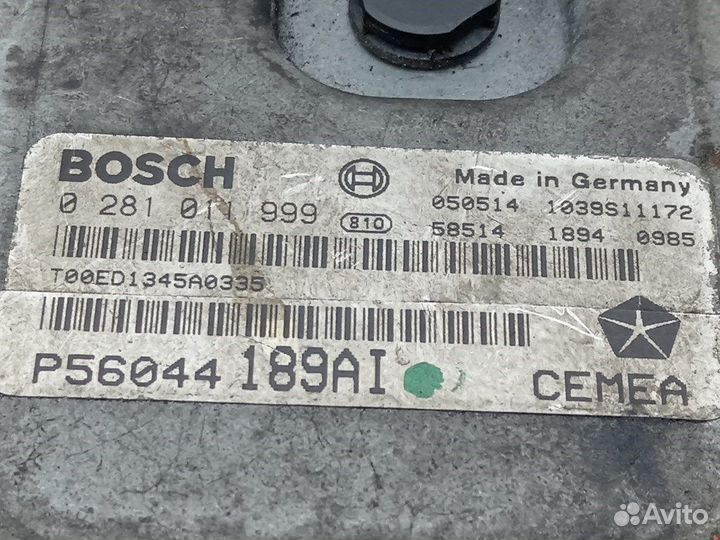 Б/У Б/У Блок управления двигателем 281011999 CH