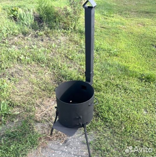 Печь для казана с трубой