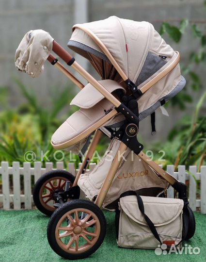 Коляска 3 в 1 трансформер Luxmom v9