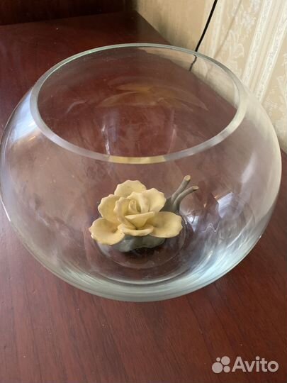 Аквариум ваза. Круглое. Стекло