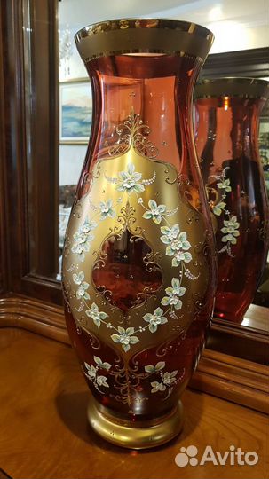 Вазы 60см 52см Богемия Чехословакия