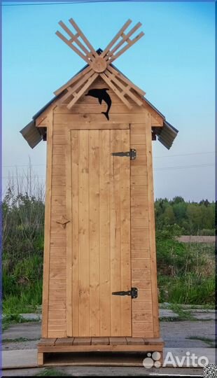 Уличный туалет деревянный HAT115