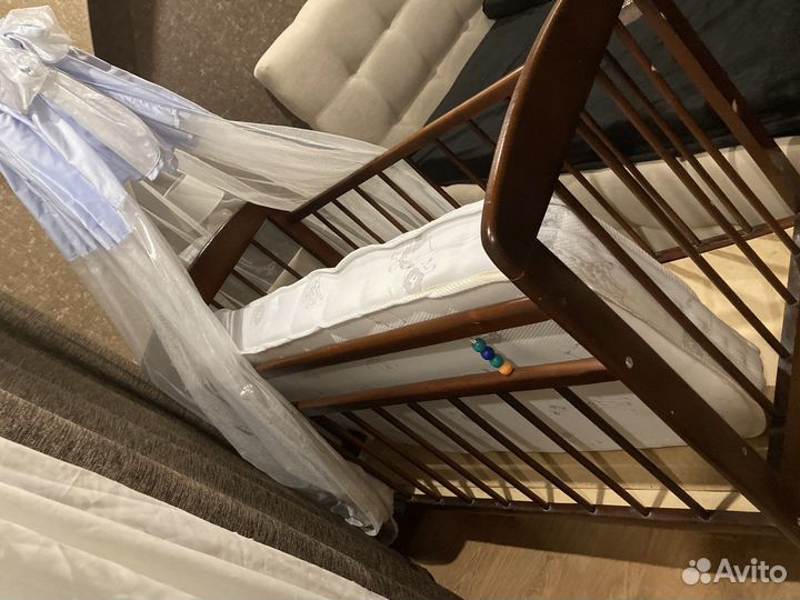 Матрас для детской кровати+балдахин