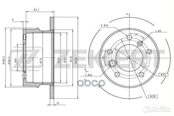 Диск торм. зад. MB G-Class (463) 89- Sprinter