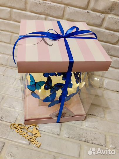 Удивительный подарок-ночник-бабочки в аквариуме