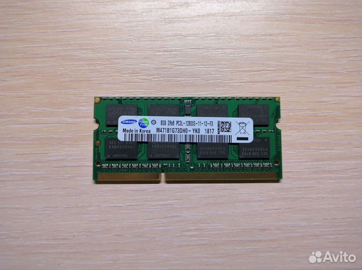 Новая о.память для ноутбука ddr3l 8gb 1600Mhz