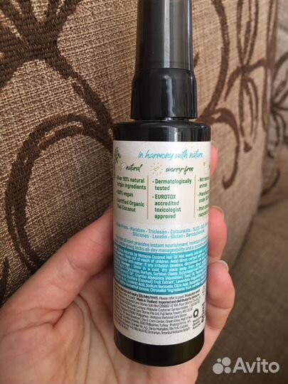 Спрей для волос, уход, кокосовое масло