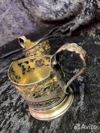 Подстаканник серебряный СССР 875 проба