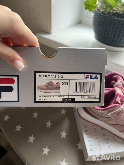 Кроссовки для девочки fila