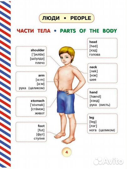 Англо-Русский Словарь для Детей Новый 450слов17тем