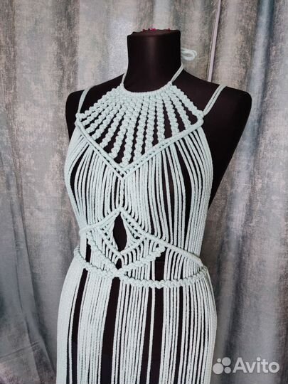 Платье накидка туника макраме