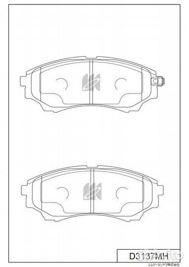 D3137MH колодки дисковые передние Ford Ranger