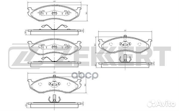 Колодки торм. диск. передн. Jeep Grand Cherokee