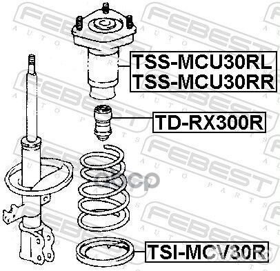 Опора амортизатора заднего левого Lexus RX330/350