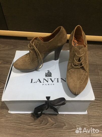 Ботильоны Lanvin замша 36,5 Новые оригинал