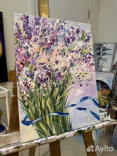 Картина цветы на холсте